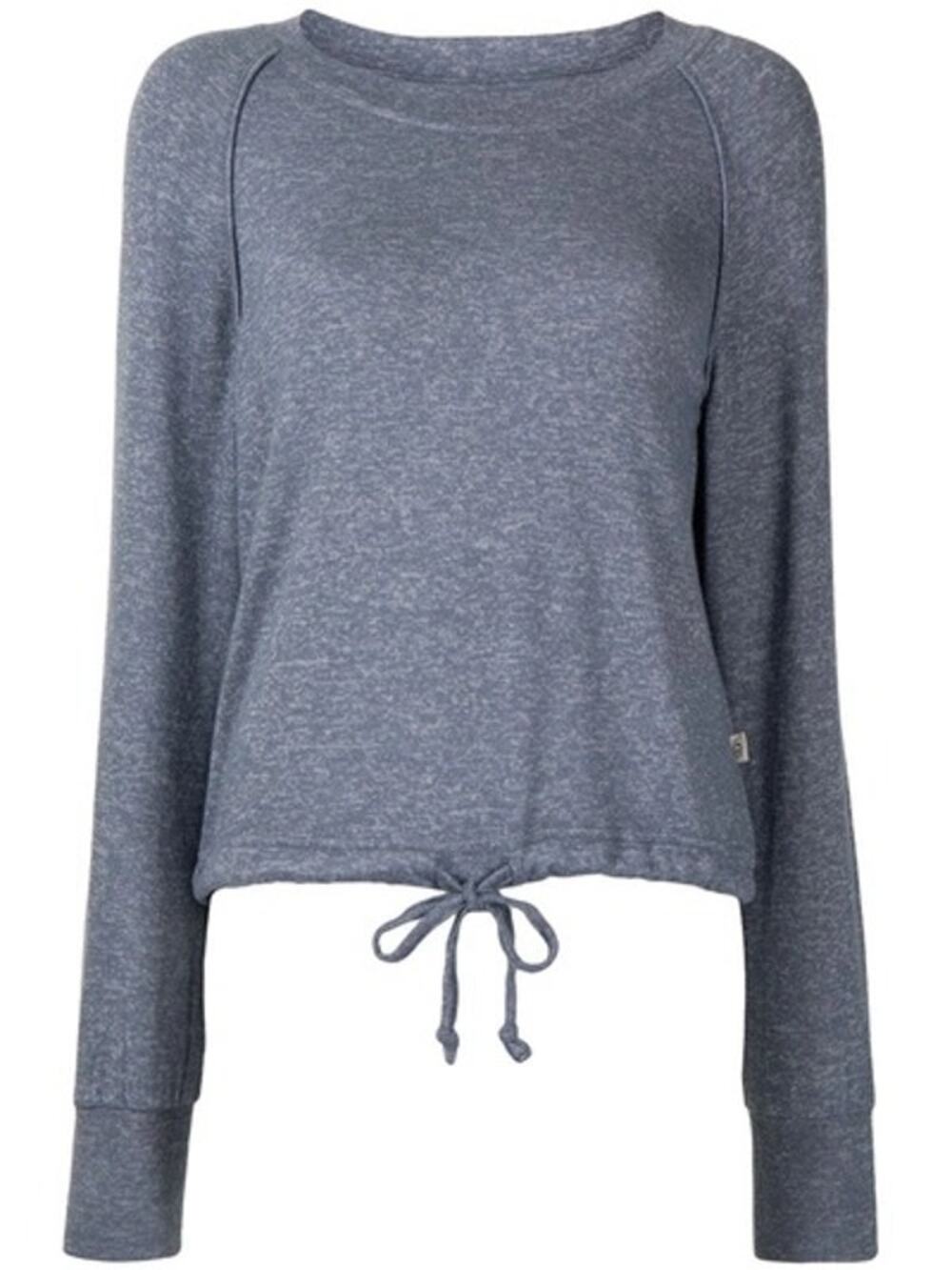 UGG Heathered Blue Long Sleeve Drawstring Tie Pullover Lounge Sweatshirt Large